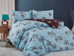 Francouzské povlečení bavlna EXCLUSIVE 2x 70x90, 220x200 Liana blue