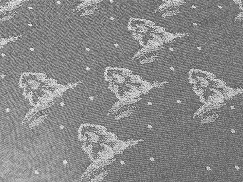 Povlak na polštář 40x40 damašek EXCELLENT GEON Stromky pod sněhem malé tmavě šedé