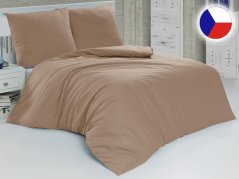 Jednobarevné povlečení bavlněné na zip 70x90, 140x200 KOMFORT béžové