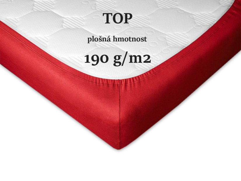Jersey prostěradlo 90x200 EXCLUSIVE vínové 
