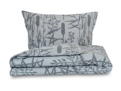 Povlečení flanel 2x 70x90, 220x200 Rákos šedý