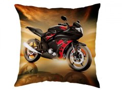 Dětský dekorativní polštářek Motorka red 40x40