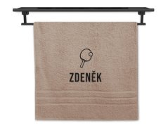 Ručník se jménem NA PŘÁNÍ béžový 50x100 Stolní tenis