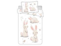 Dětské povlečení do postýlky 100x135, 40x60 Králíčci baby