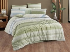 Prodloužené povlečení bavlna EXCLUSIVE Linea green 70x90, 140x220
