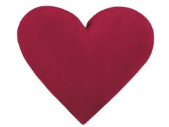 Mikroplyšový polštářek Srdce vínové 42x48