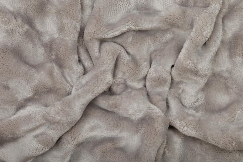 Luxusní deka mikroplyš 150x200 Stella obláčky světle šedé