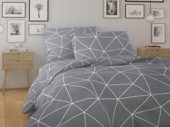 Povlečení bavlna EXCLUSIVE 2x 70x90, 240x220 Grid šedé