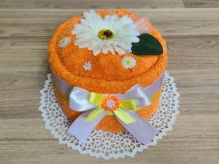 Malý dort z ručníku SAM oranžová