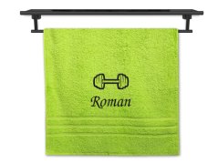 Ručník se jménem NA PŘÁNÍ pistáciový 50x100 Činka