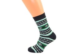 THERMO FROTÉ ponožky 35/37 Norský vzor zelené