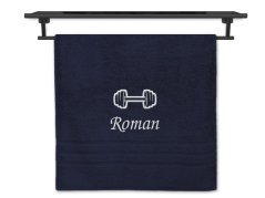 Ručník se jménem NA PŘÁNÍ tmavě modrý 50x100 Činka