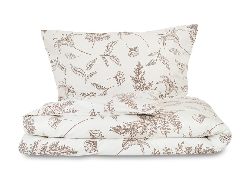 Povlečení flanel 140x220, 70x90 Llilie béžová