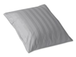 Damaškový povlak na polštář 40x40 Atlas grádl proužek šedý 2 cm