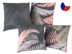 Bavlněné povlečení EXCLUSIVE Palma šedá 2x 70x90, 200x200