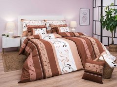 Francouzské bavlněné povlečení 240x200, 2x 70x90 KOMFORT Slezsko nugát