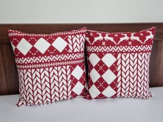 Vánoční bavlněný povlak na polštář 40x40 EXCLUSIVE Christmas red
