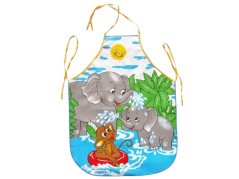 Dětská bavlněná zástěra Sloni