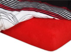 Jersey prostěradlo 90x200 EXCLUSIVE červené