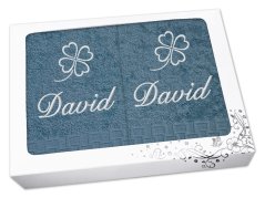 Dárková sada ručník + osuška se jménem ratanika petrolej Čtyřlístek