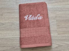 Ručník SE JMÉNEM 50x100 Ratanika terakota