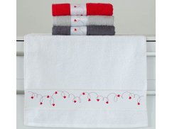 Froté ručník 50x100 NORA TISK 450g Spirála bílá