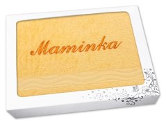 Dárkové balení osušky MAMINKA žlutá