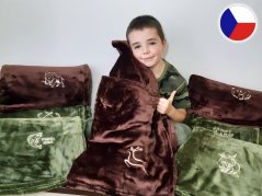 Luxusní deka pro myslivce SLEEP WELL 150x200 hnědá 300g Kanec