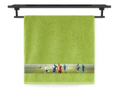 Froté ručník 50x100 NORA TISK 450g Síla hry - Fotbal sytě zelená
