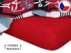 Froté prostěradlo na vysokou matraci 90x200 EXCLUSIVE Vínová