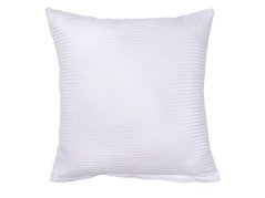 Damaškový dekorační polštářek 40x40 Atlas grádl bílý proužek 0,4 cm