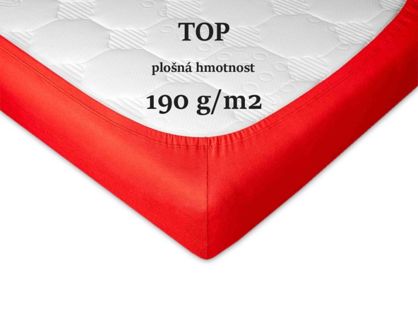 Jersey prostěradlo na kosmetické lehátko 60x190 EXCLUSIVE červené