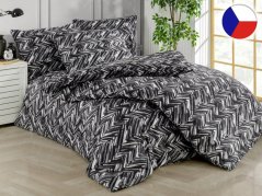 Francouzské povlečení bavlněný satén 2x 70x90, 220x200 Adonis black