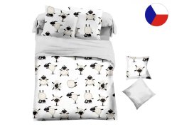 Povlečení mikroflanel SLEEP WELL 70x90, 140x200 Ovečky