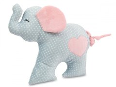 Plyšák - polštářek pro miminka Slon růžový 35 cm