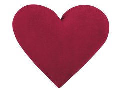 Mikroplyšový polštářek Srdce vínové 42x48