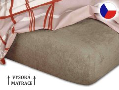 Froté prostěradlo na vysokou matraci 180x200 EXCLUSIVE Opál