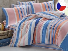 Francouzské povlečení bavlna EXCLUSIVE 2x 70x90, 220x200 Mart blue-pink