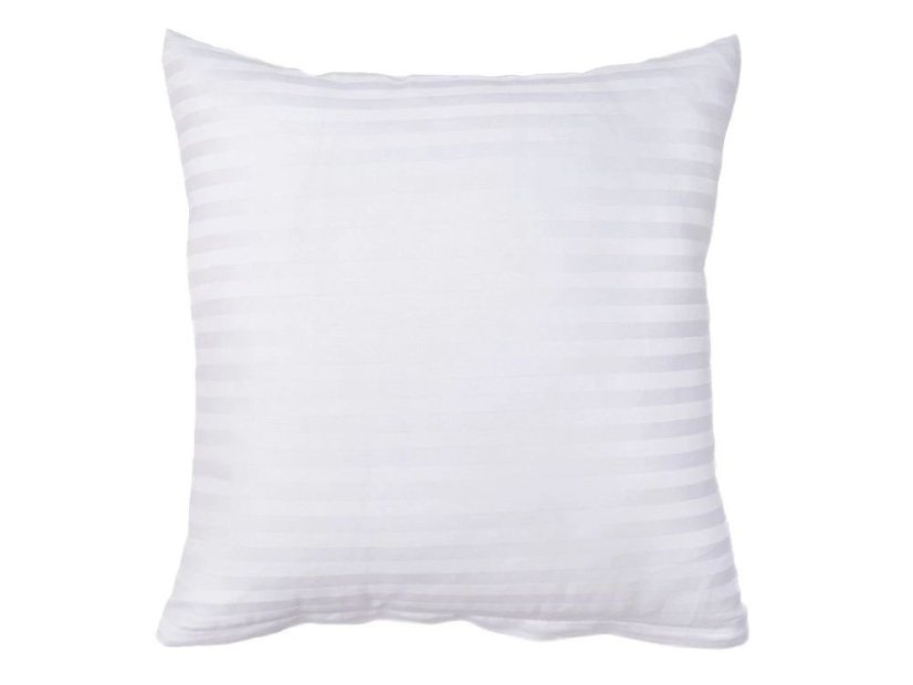 Hotelový povlak na polštář 40x40 Atlas grádl bílý proužek 1 cm