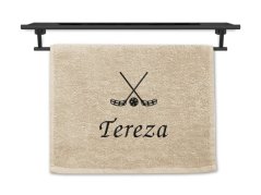 Malý ručník se jménem NA PŘÁNÍ krémový 30x50 Florbal