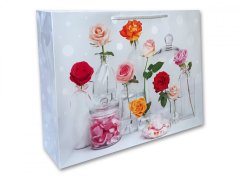 Dárková taška 38x29x10 Růže ve skle