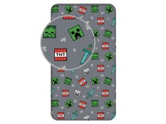 Dětské bavlněné prostěradlo s potiskem 90x200 Minecraft We Got This