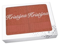 Dárková sada ručník + osuška se jménem Ratanika terakota