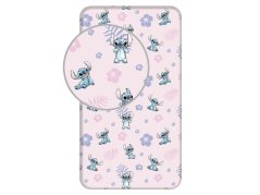 Dětské bavlněné prostěradlo s potiskem 90x200 Lilo a Stitch pink
