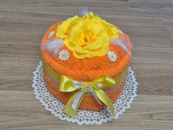 Malý dort z ručníku SAM oranžová