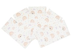 Dětské látkové pleny s potiskem 70x70 Duha růžová 5ks