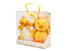 Dárkový set pro miminko SLEEP Kuřátko + deka