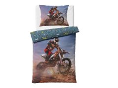 Dětské bavlněné povlečení Motokros Závod v poušti 70x90, 140x200