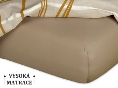 Jersey prostěradlo na vysokou matraci 90x200x25 EXCLUSIVE Opál