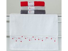 Froté ručník 50x100 NORA TISK 450g Spirála bílá